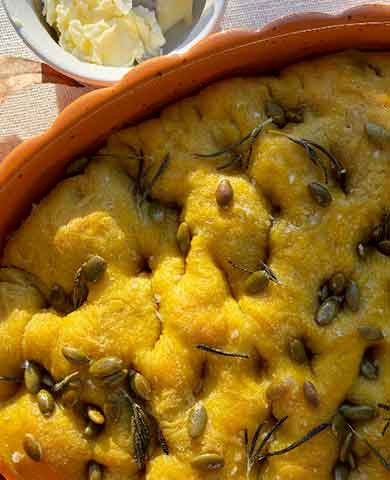 Pumpkin Rosemary Focaccia