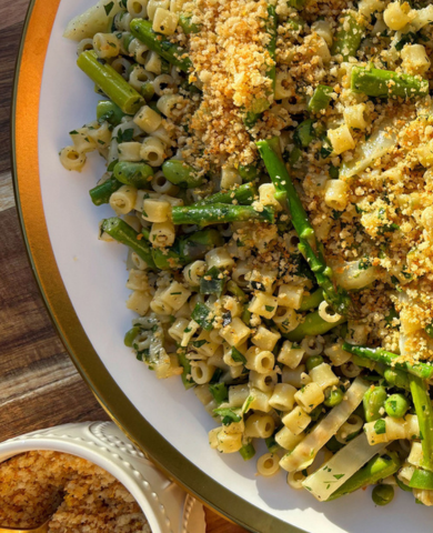 Spring Ditalini Salad with Lemony Breadcrumbs