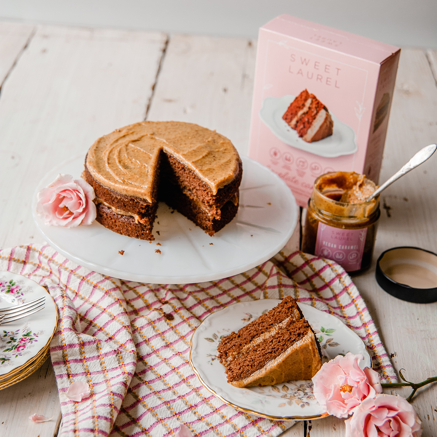 cake on a cake plate