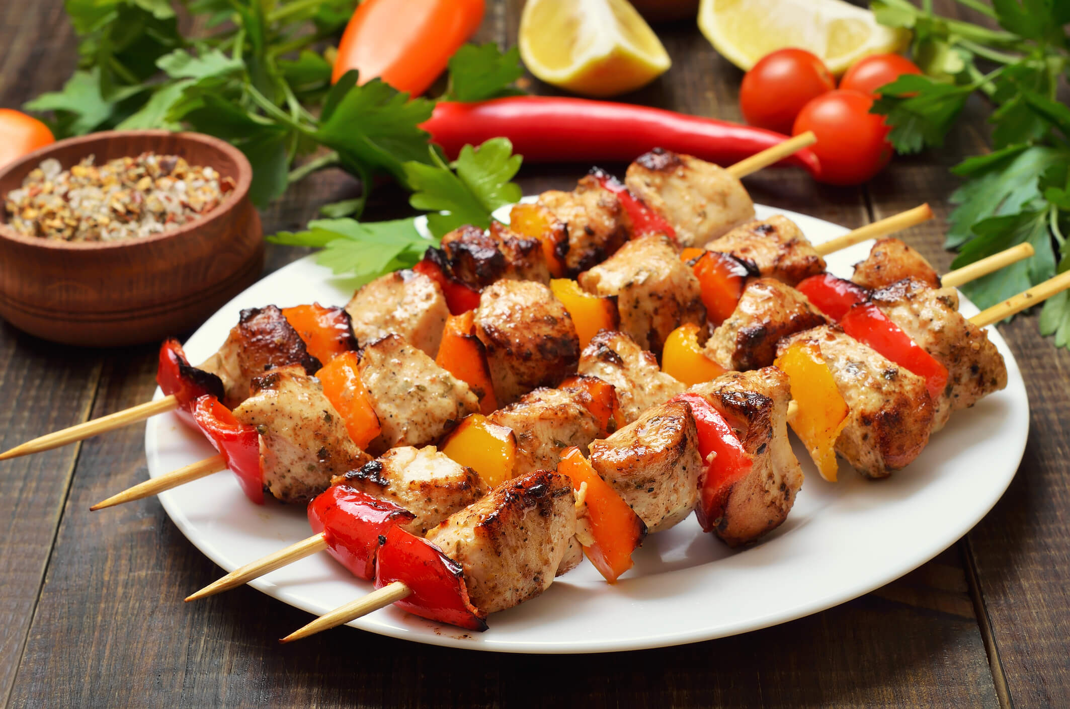Turkey Vegetable Skewers