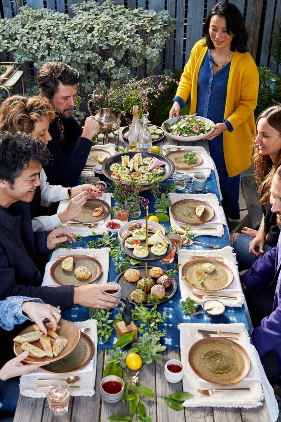 Founder and friends at dinner party