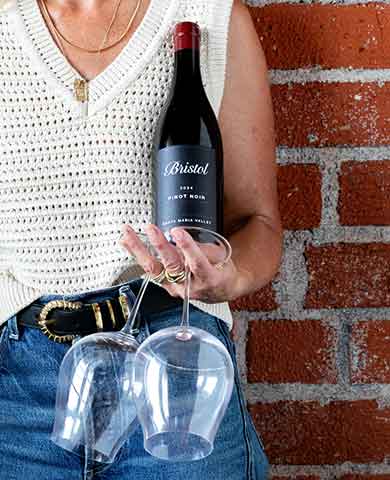 wine bottle and glasses